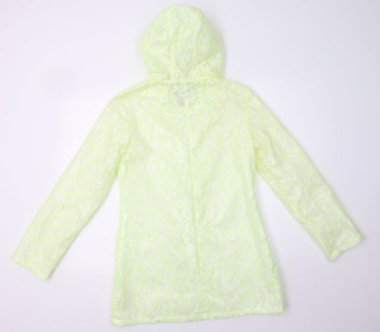 Primark Womens Green Floral  Rain Coat Coat Size 6