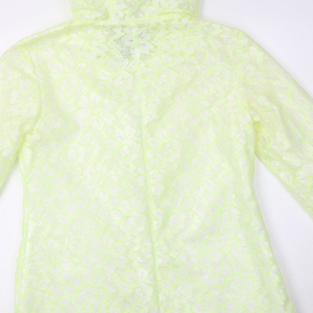 Primark Womens Green Floral  Rain Coat Coat Size 6
