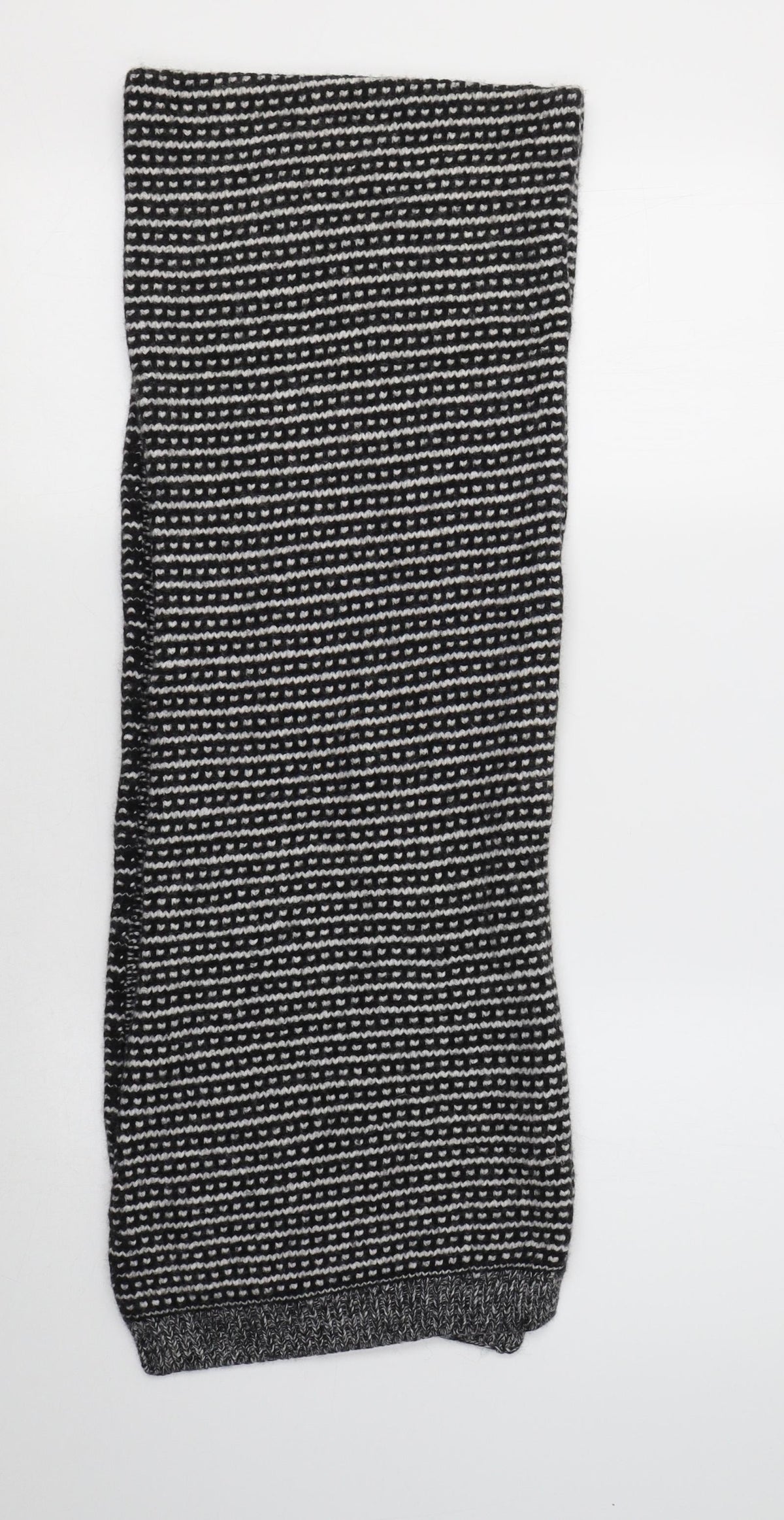 Front view of Gharani Strok women’s grey viscose scarf