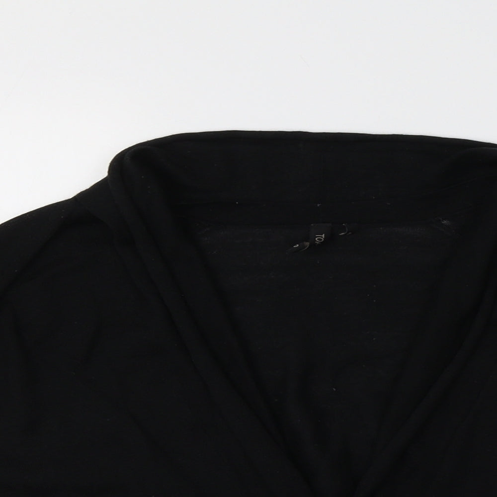Womens UK Size 8 Topshop Black Shrug Jumper