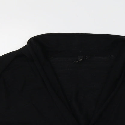Womens UK Size 8 Topshop Black Shrug Jumper