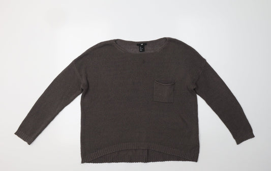 Womens UK Size S H&M Grey Pullover Jumper