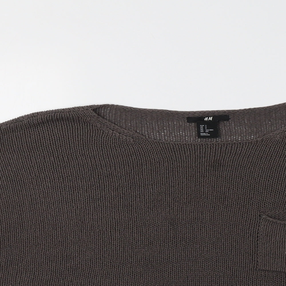 Womens UK Size S H&M Grey Pullover Jumper