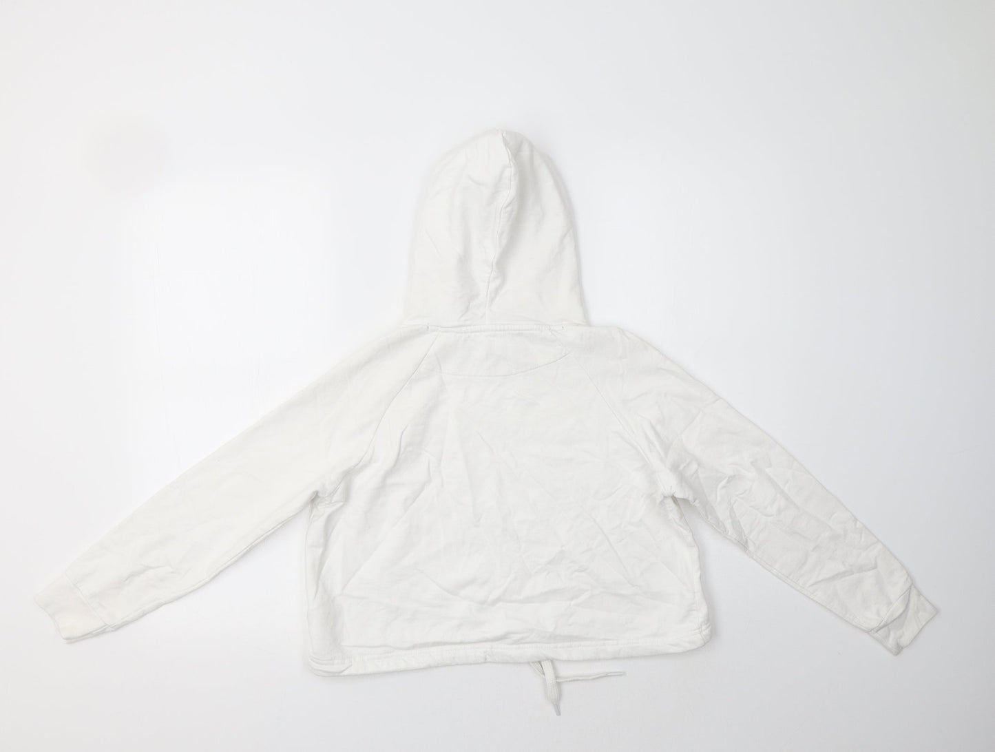 Jeff & Co Girls White  Cotton Pullover Hoodie Size 11-12 Years