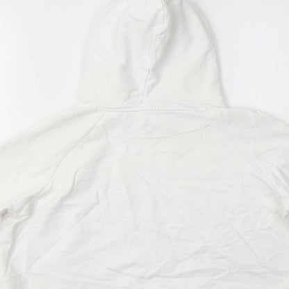 Jeff & Co Girls White  Cotton Pullover Hoodie Size 11-12 Years