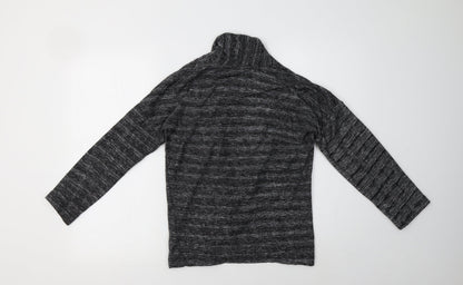 Womens UK Size 10 Preworn Grey Cardigan Jumper