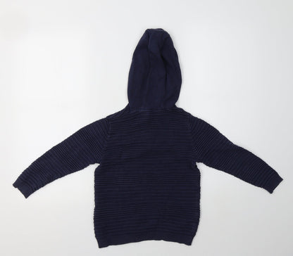 Very Boys Blue  Cotton Pullover Hoodie Size 7 Years