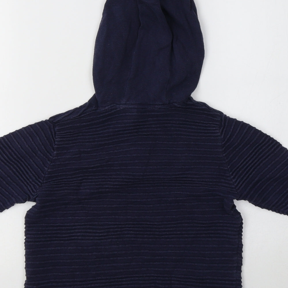 Very Boys Blue  Cotton Pullover Hoodie Size 7 Years