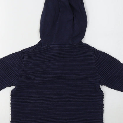 Very Boys Blue  Cotton Pullover Hoodie Size 7 Years