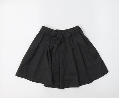 TU Girls Grey  Polyester Pleated Skirt Size 4 Years  Regular  - School Wear