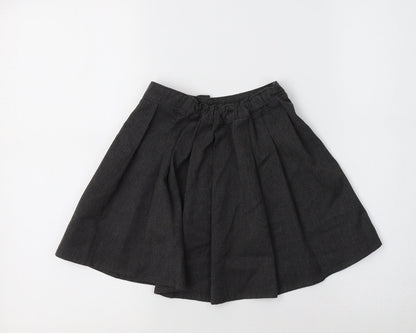TU Girls Grey  Polyester Pleated Skirt Size 4 Years  Regular  - School Wear