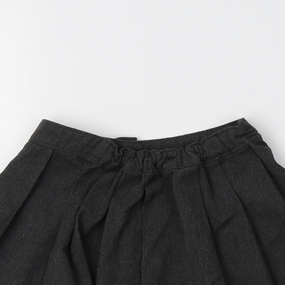 TU Girls Grey  Polyester Pleated Skirt Size 4 Years  Regular  - School Wear