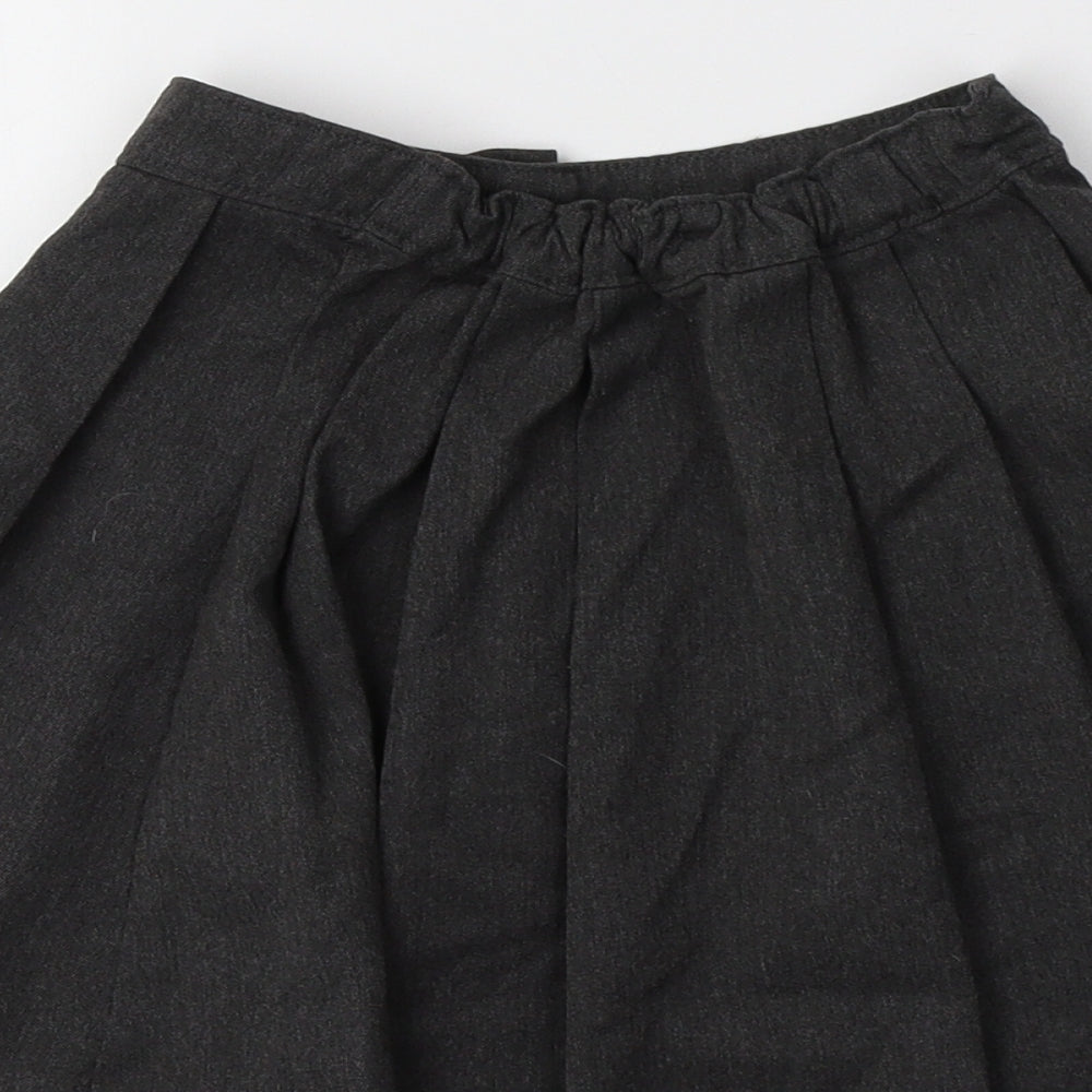 TU Girls Grey  Polyester Pleated Skirt Size 4 Years  Regular  - School Wear