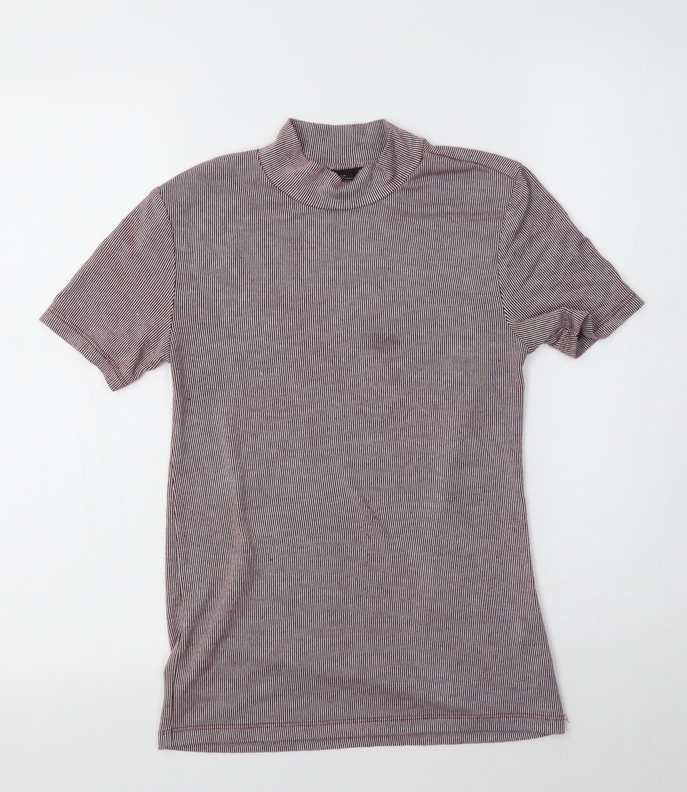 Womens UK Size S Zara Red Basic T-Shirt