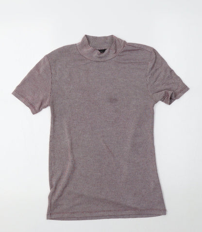 Womens UK Size S Zara Red Basic T-Shirt