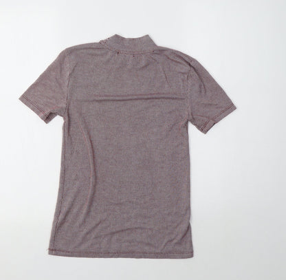 Womens UK Size S Zara Red Basic T-Shirt