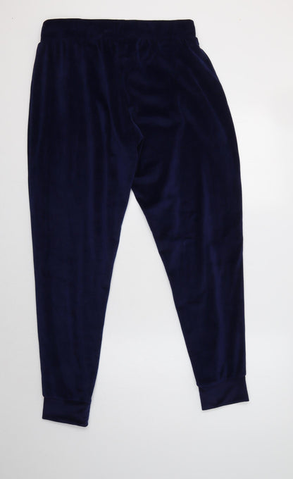La marquise Womens Blue  Polyester Jogger Trousers Size M L28 in Regular