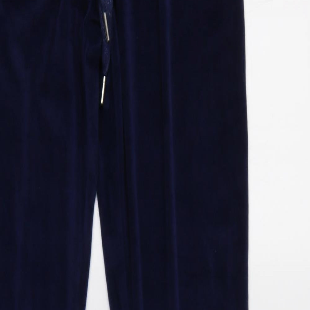 La marquise Womens Blue  Polyester Jogger Trousers Size M L28 in Regular