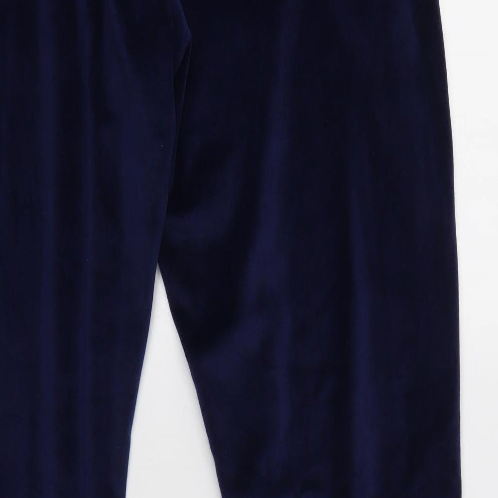La marquise Womens Blue  Polyester Jogger Trousers Size M L28 in Regular