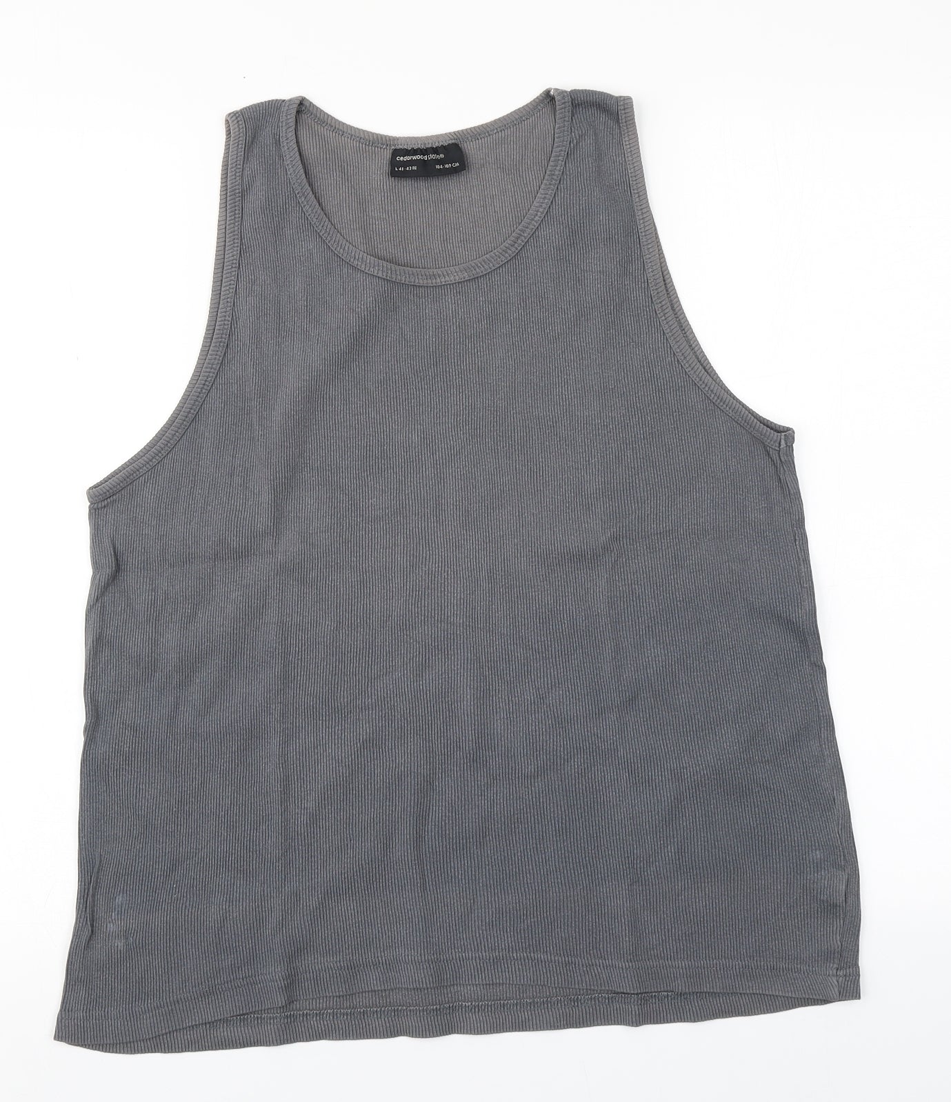 Mens UK Size  Cedar Wood State Grey  T-Shirt