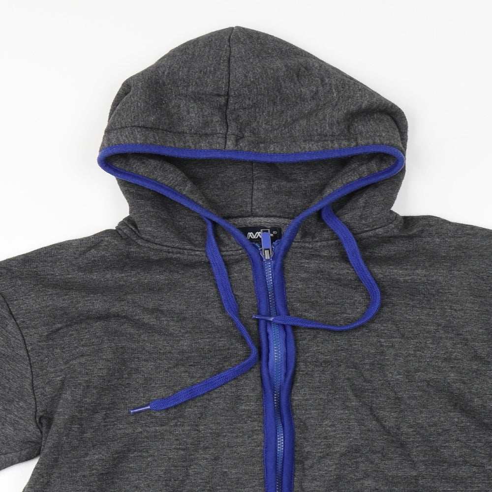 Mens UK Size  Preworn Grey Full Zip Hoodie