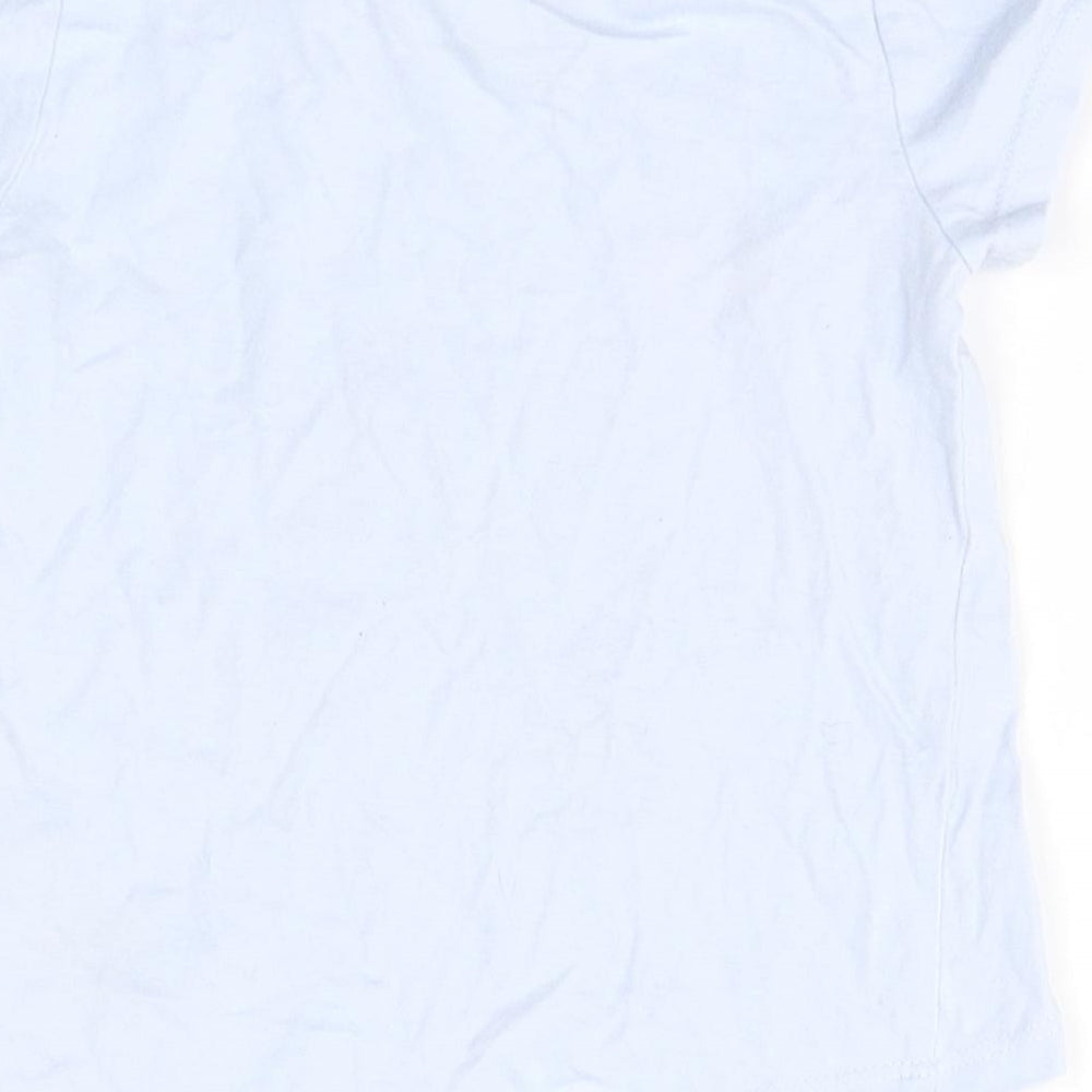 Preworn Baby Blue  Cotton Basic T-Shirt Size 9-12 Months Round Neck