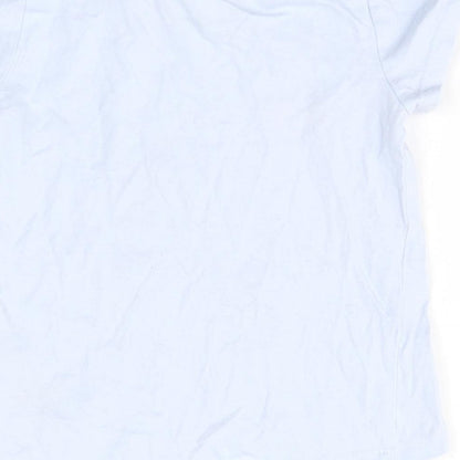Preworn Baby Blue  Cotton Basic T-Shirt Size 9-12 Months Round Neck