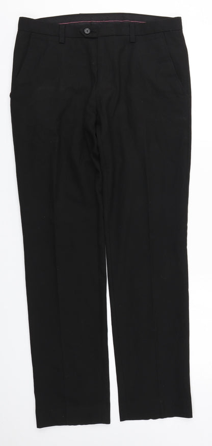 Womens UK Size 30 in NEXT Regular Fit  Black Trousers