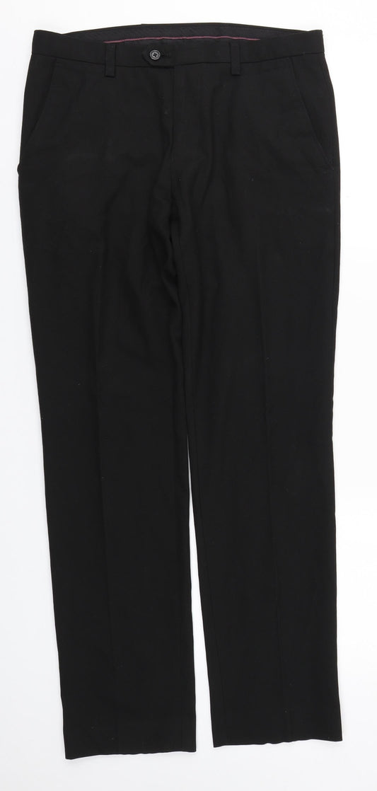 Womens UK Size 30 in NEXT Regular Fit  Black Trousers