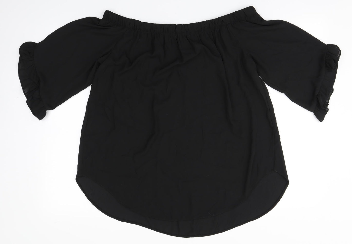 Womens UK Size 10 New Look Black Basic T-Shirt