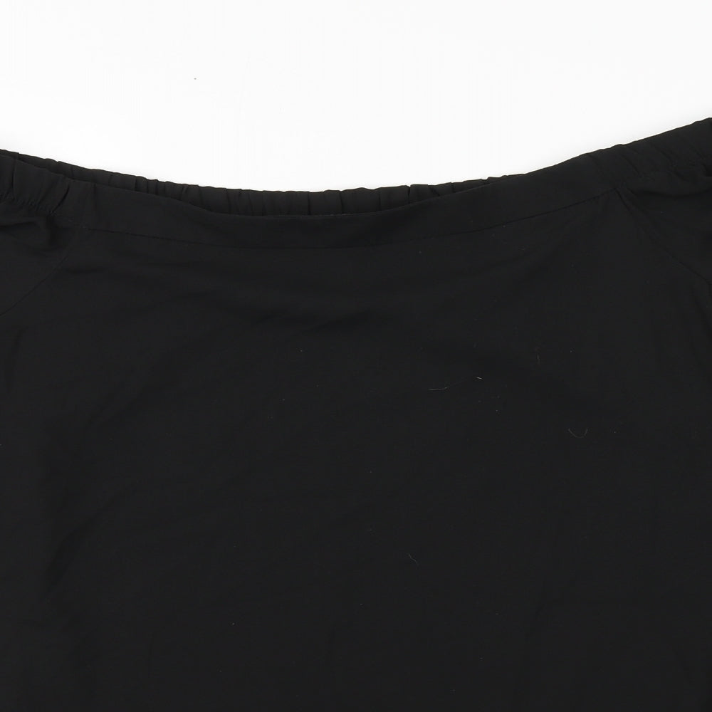 Womens UK Size 10 New Look Black Basic T-Shirt