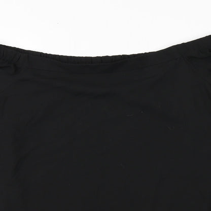 Womens UK Size 10 New Look Black Basic T-Shirt