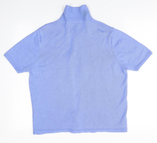 Womens UK Size 14 Marks and Spencer Blue Cardigan Jumper