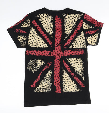 Womens UK Size  Preworn Black Basic T-Shirt