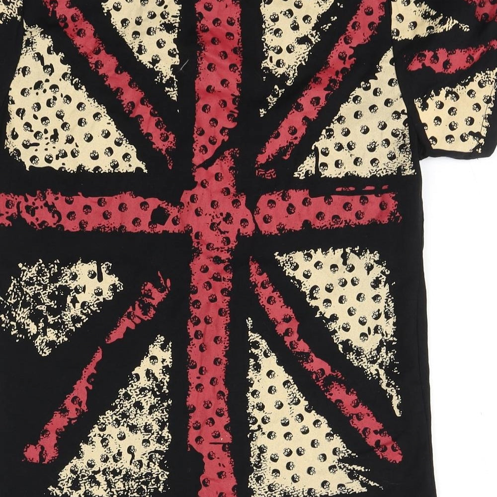 Womens UK Size  Preworn Black Basic T-Shirt