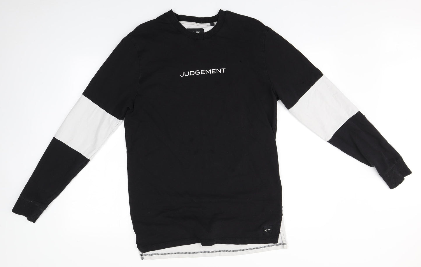 ONLY & SONS Mens Black Round Neck  Cotton Pullover Jumper Size L   - Judgement