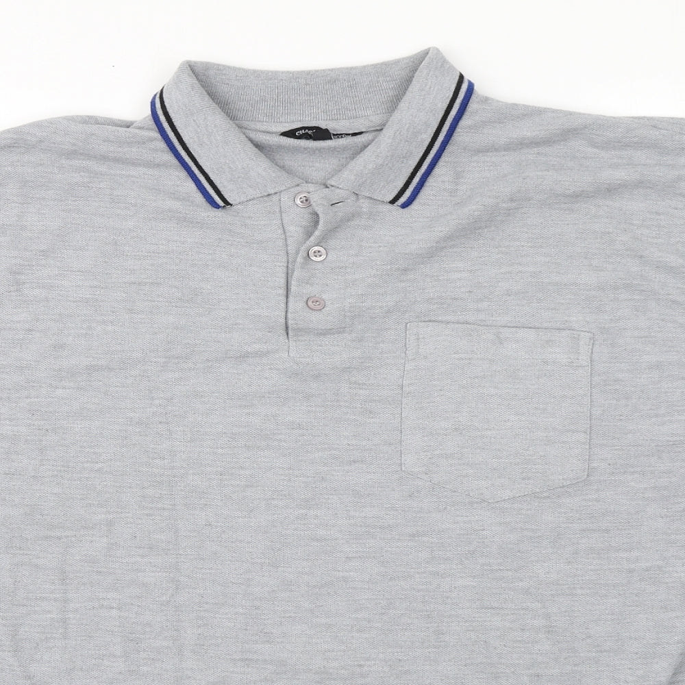 Preworn Mens Grey  Polyester  Polo Size 2XL Collared