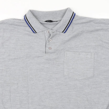 Preworn Mens Grey  Polyester  Polo Size 2XL Collared