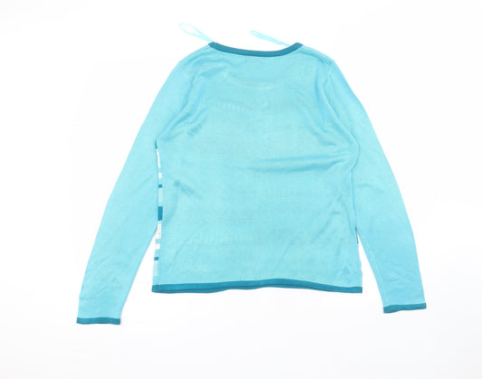 Womens UK Size S casamia Blue Basic T-Shirt