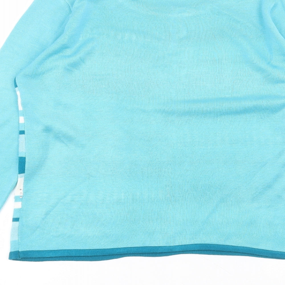 Womens UK Size S casamia Blue Basic T-Shirt