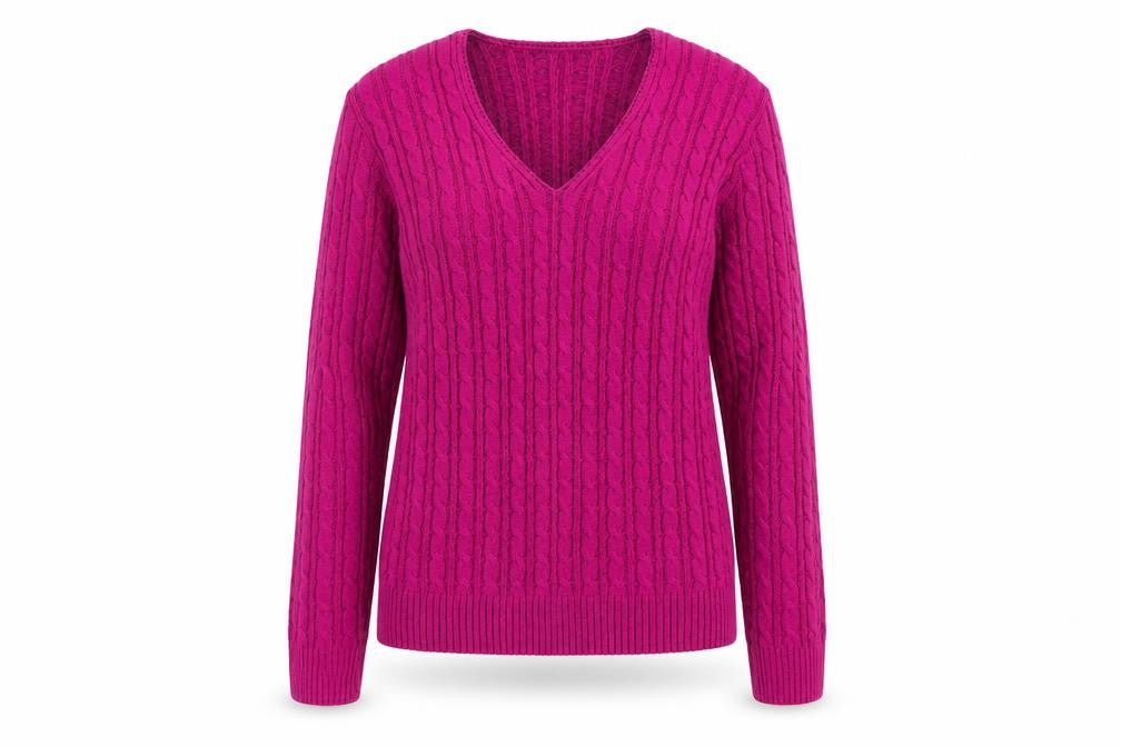 Womens UK Size S pure & natural Purple Pullover Jumper
