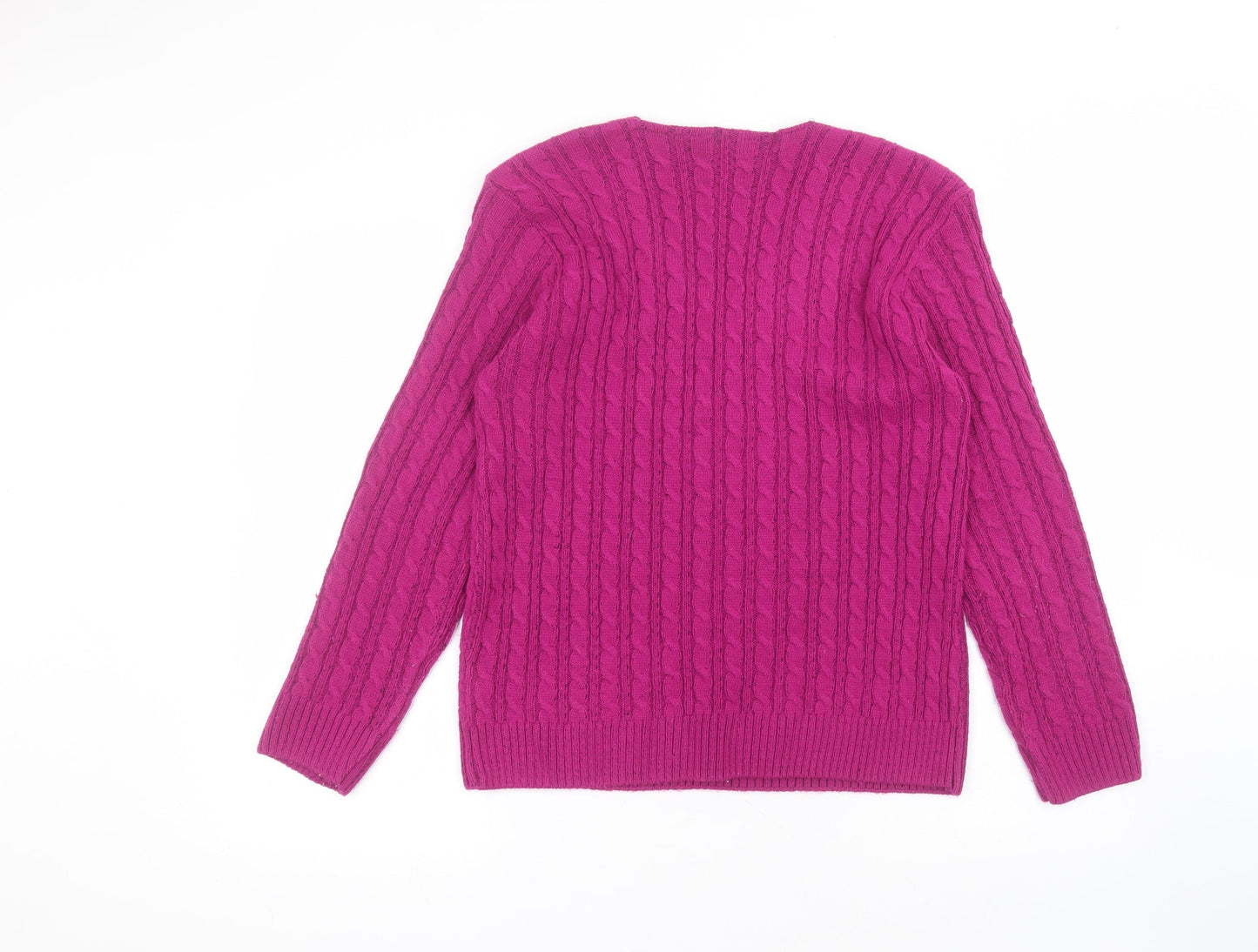 Womens UK Size S pure & natural Purple Pullover Jumper