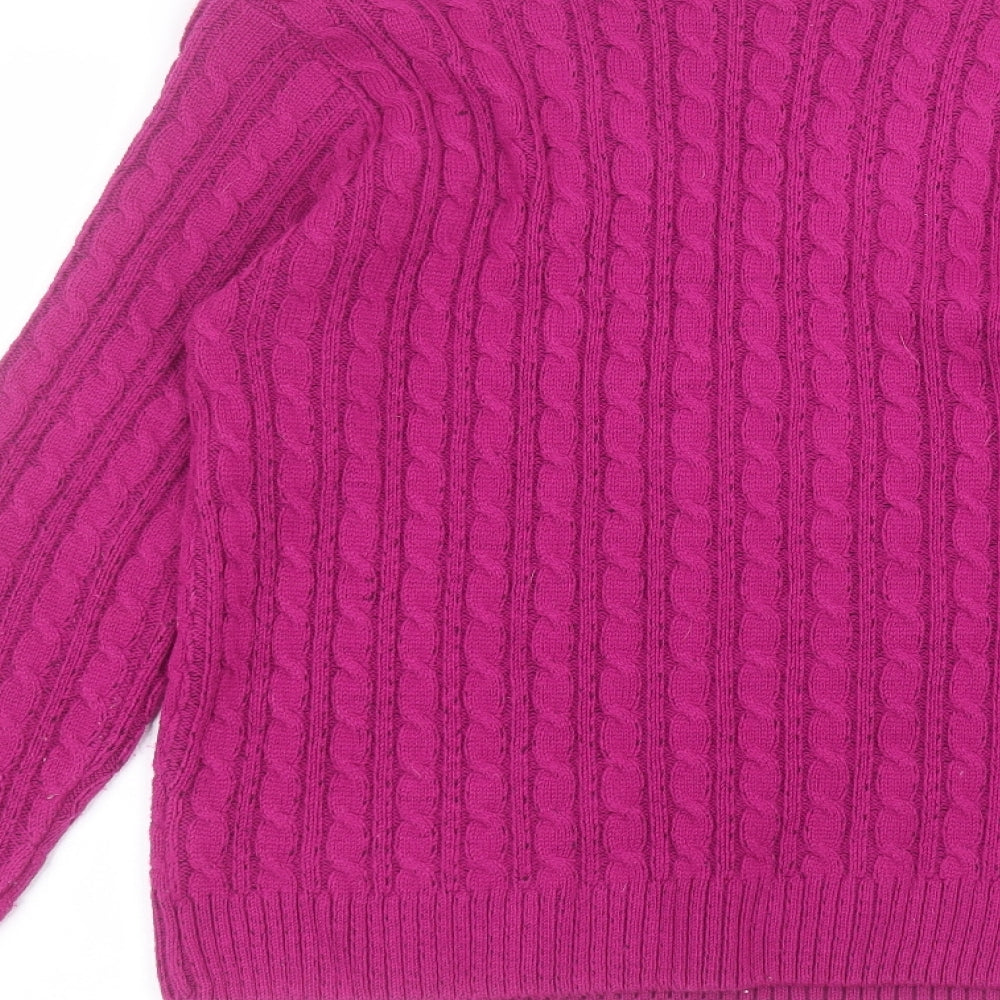 Womens UK Size S pure & natural Purple Pullover Jumper