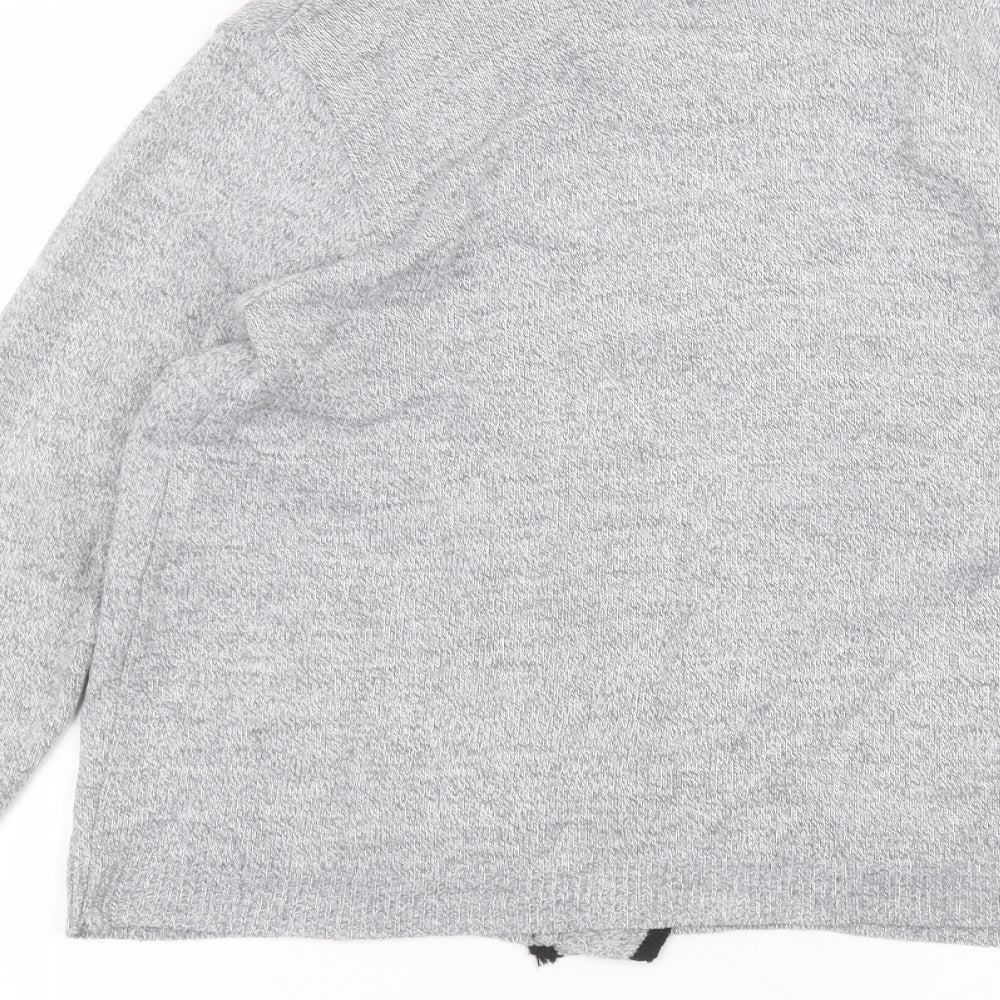 Womens UK Size S hand to hand Grey Cardigan Jumper