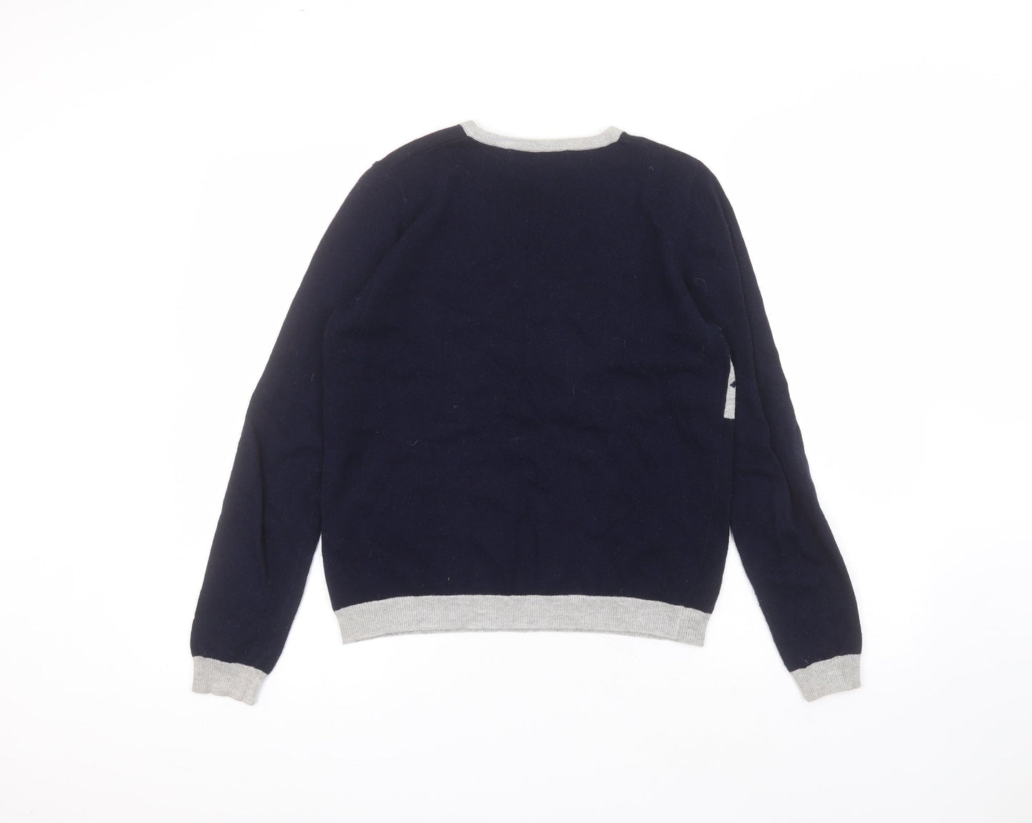 nice things Womens Blue  Viscose Basic T-Shirt Size S Round Neck