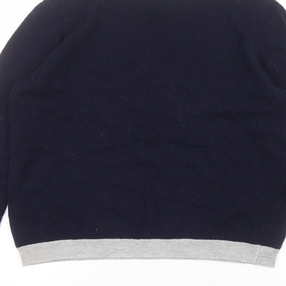nice things Womens Blue  Viscose Basic T-Shirt Size S Round Neck