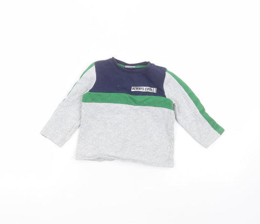 F&F Baby Grey  Cotton Pullover Jumper Size 12-18 Months