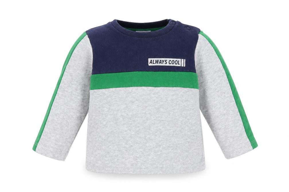 Front view of F&F Baby Grey Cotton jumper, size 12-18, Months