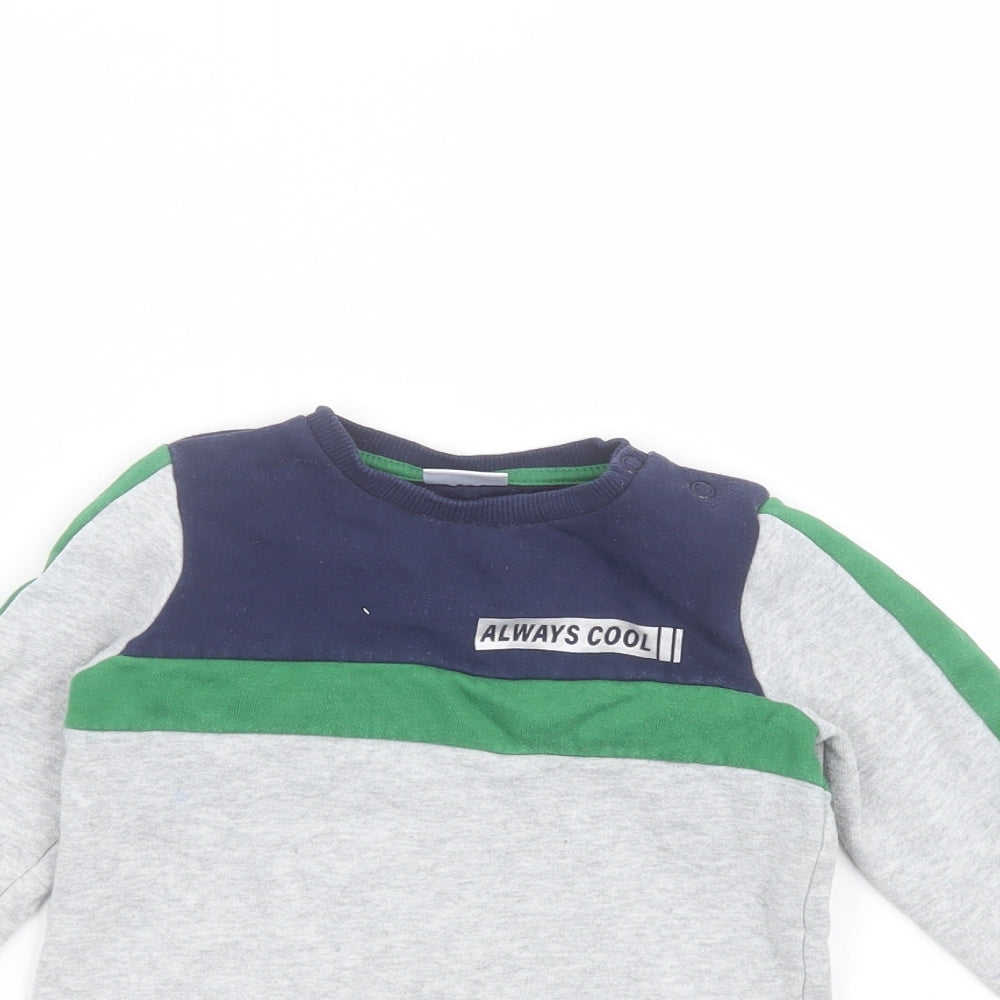 F&F Baby Grey  Cotton Pullover Jumper Size 12-18 Months