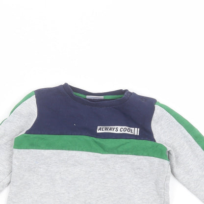 F&F Baby Grey  Cotton Pullover Jumper Size 12-18 Months
